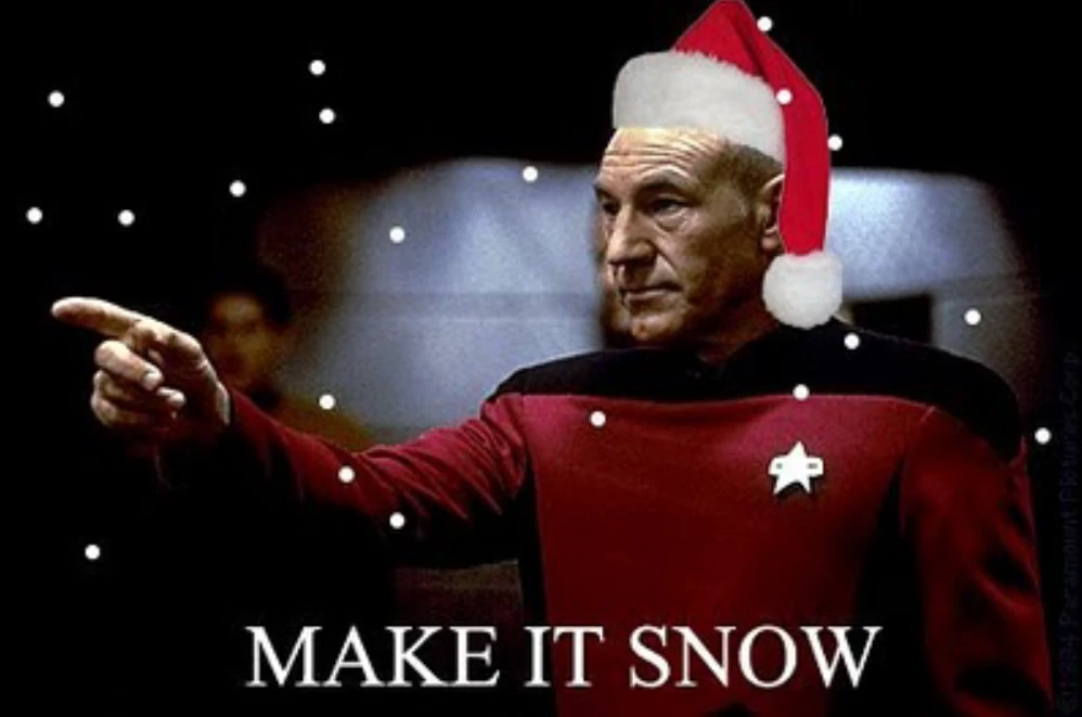 Captain Picard Ordering it to 'Make it Snow'